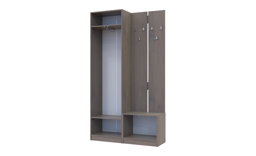 Flurschrank Doros Sola Set 1+3 Cannolo / Kaschmir 120x40x215 (42005233)