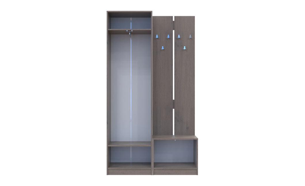 Flurschrank Doros Sola Set 1+3 Cannolo / Kaschmir 120x40x215 (42005233)
