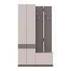Flurschrank Doros Sola Set 1+3 Cannolo / Kaschmir 120x40x215 (42005233)