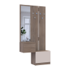 Flurschrank Doros Sola Set 2+3 Cannolo / Kaschmir mit Spiegel 105x40x215 (42005234)