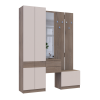 Flurschrank Doros Sola Cannolo / Kaschmir mit Spiegel 165x40x215 (42005231)