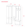 Flurschrank Doros Sola Cannolo / Kaschmir mit Spiegel 165x40x215 (42005231)