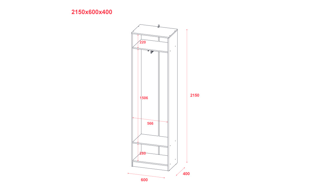 Flurschrank Doros Sola Set 1+2 Sonoma Eiche / Weiß mit Spiegel 105x40x215 (42005150)