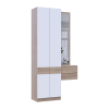 Flurschrank Doros Sola Set 1+2 Sonoma Eiche / Weiß mit Spiegel 105x40x215 (42005150)