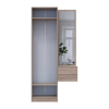 Flurschrank Doros Sola Set 1+2 Sonoma Eiche / Weiß mit Spiegel 105x40x215 (42005150)