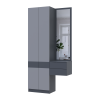 Flurschrank Doros Sola Set 1+2 Graphitgrau mit Spiegel 105x40x215 (42005153)
