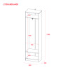 Flurschrank Doros Sola Set 1+2 Graphitgrau mit Spiegel 105x40x215 (42005153)