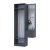 Flurschrank Doros Sola Set 1+2 Graphitgrau mit Spiegel 105x40x215 (42005153)