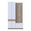 Flurschrank Doros Sola Set 1+3 Sonoma Eiche / Weiß 120x40x215 (42005149)