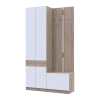 Flurschrank Doros Sola Set 1+3 Sonoma Eiche / Weiß 120x40x215 (42005149)