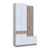 Flurschrank Doros Sola Set 1+3 Sonoma Eiche / Weiß 120x40x215 (42005149)
