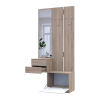 Flurschrank Doros Sola Set 2+3 Sonoma Eiche / Weiß mit Spiegel 105x40x215 (42005148)