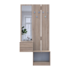 Flurschrank Doros Sola Set 2+3 Sonoma Eiche / Weiß mit Spiegel 105x40x215 (42005148)