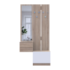 Flurschrank Doros Sola Set 2+3 Sonoma Eiche / Weiß mit Spiegel 105x40x215 (42005148)