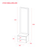 Flurschrank Doros Sola Set 2+3 Sonoma Eiche / Weiß mit Spiegel 105x40x215 (42005148)
