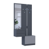 Flurschrank Doros Sola Set 2+3 Graphitgrau 105x40x215 (42005151)