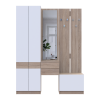 Flurschrank Doros Sola Sonoma Eiche / Weiß mit Spiegel 165x40x215 (42005147)