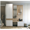 Flurschrank Doros Sola Sonoma Eiche / Weiß mit Spiegel 165x40x215 (42005147)