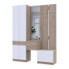 Flurschrank Doros Sola Sonoma Eiche / Weiß mit Spiegel 165x40x215 (42005147)