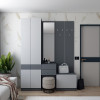 Flurschrank Doros Sola Graphitgrau mit Spiegel 165x40x215 (42005146)