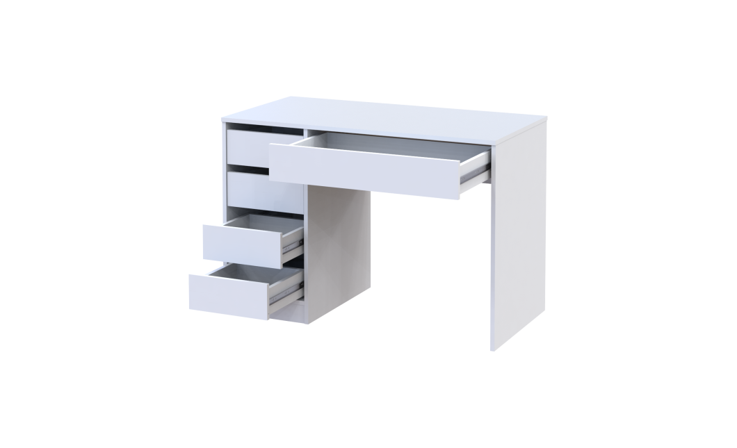 Schreibtisch Doros Ergo links Weiß 110x55x75 (41516105)