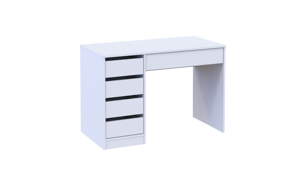 Schreibtisch Doros Ergo links Weiß 110x55x75 (41516105)