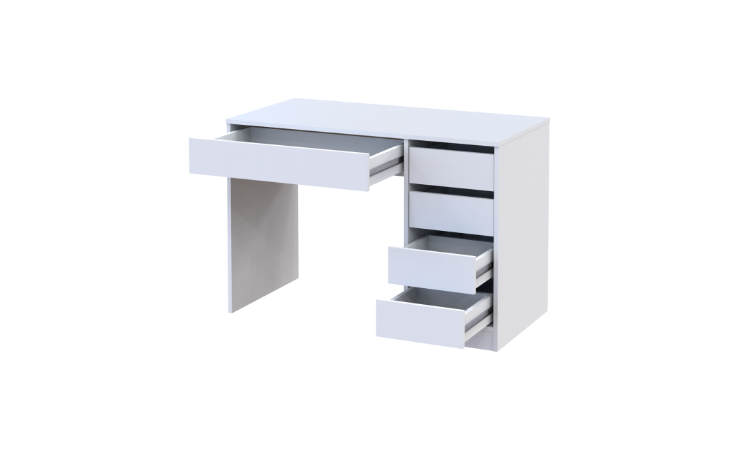 Schreibtisch Doros Ergo rechts Weiß 110x55x75 (41516108)
