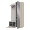 Flurschrank Doros Dora Kaschmir mit Spiegel 1 Türen 113,5x40x192 (44900364)