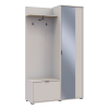 Flurschrank Doros Dora Kaschmir mit Spiegel 1 Türen 113,5x40x192 (44900364)