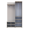 Flurschrank Doros Dora Kaschmir mit Spiegel 1 Türen 113,5x40x192 (44900364)