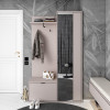 Flurschrank Doros Dora Kaschmir mit Spiegel 1 Türen 113,5x40x192 (44900364)