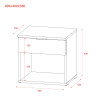 Nachttisch Doros GN1 Sonoma Eiche 40x40x35 (41515986)