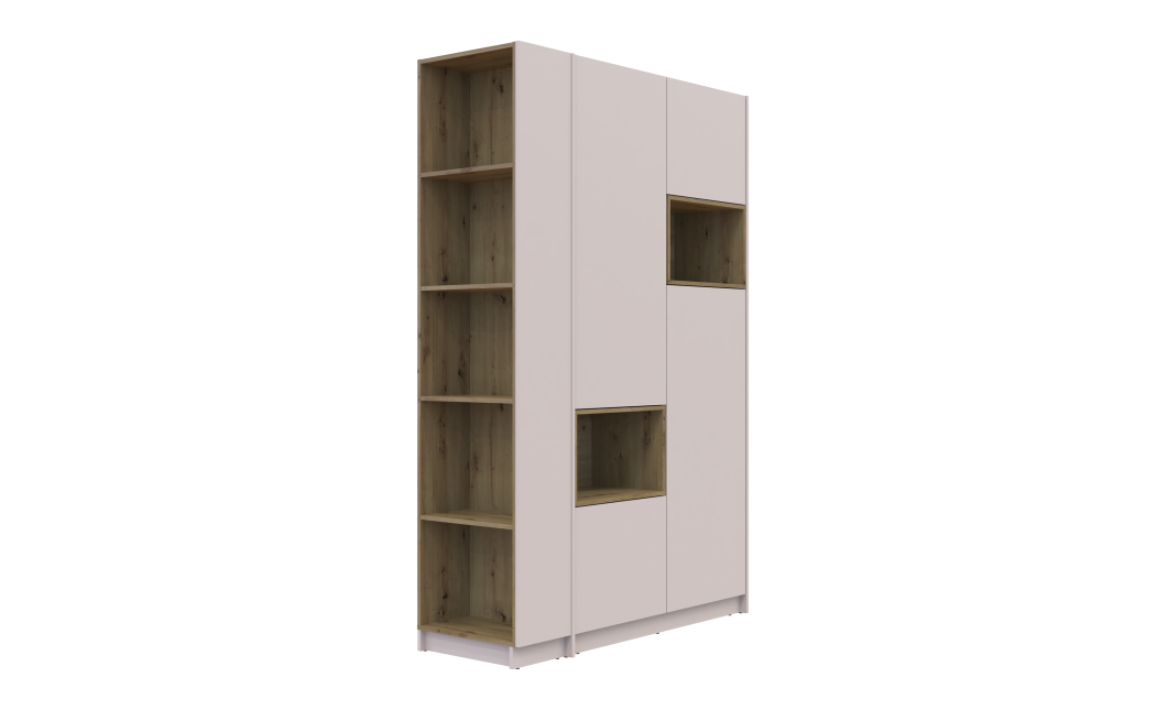 Regalsystem Doros Dale Kleiderschrank Kaschmir / Artisan Eiche 52x28x220 (41516118)