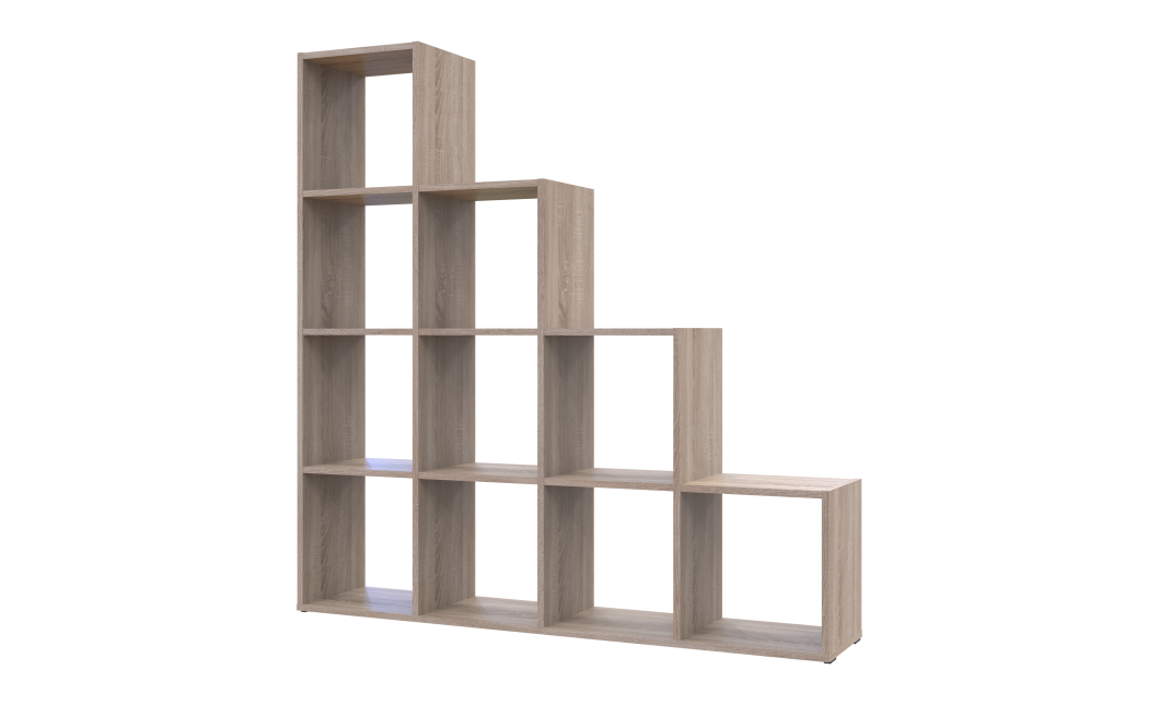 Regalsystem Doros Step 4x4 Sonoma Eiche offen 136,2x28,8x140,7 (41516165)