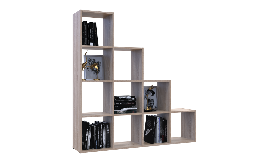 Regalsystem Doros Step 4x4 Sonoma Eiche offen 136,2x28,8x140,7 (41516165)