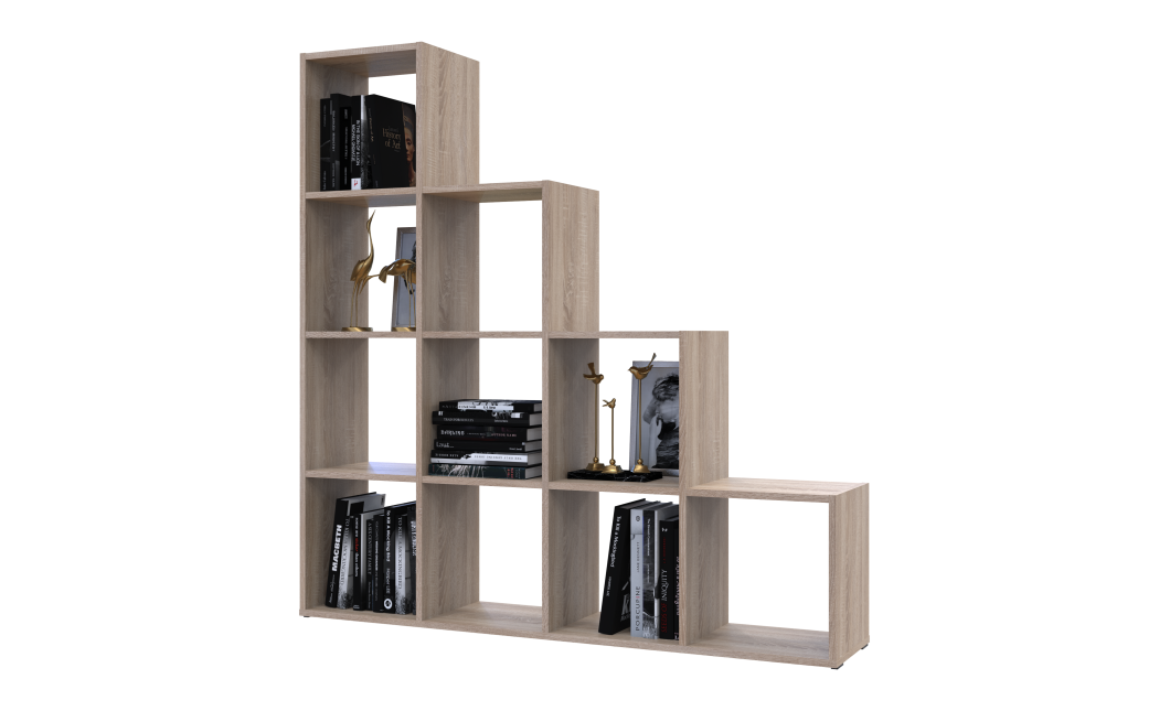 Regalsystem Doros Step 4x4 Sonoma Eiche offen 136,2x28,8x140,7 (41516165)