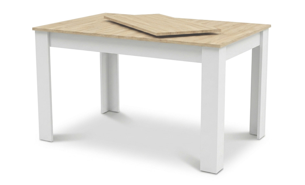 Ausziehtisch NP 120–160x80 Sonoma Eiche + Weiß (100155181)