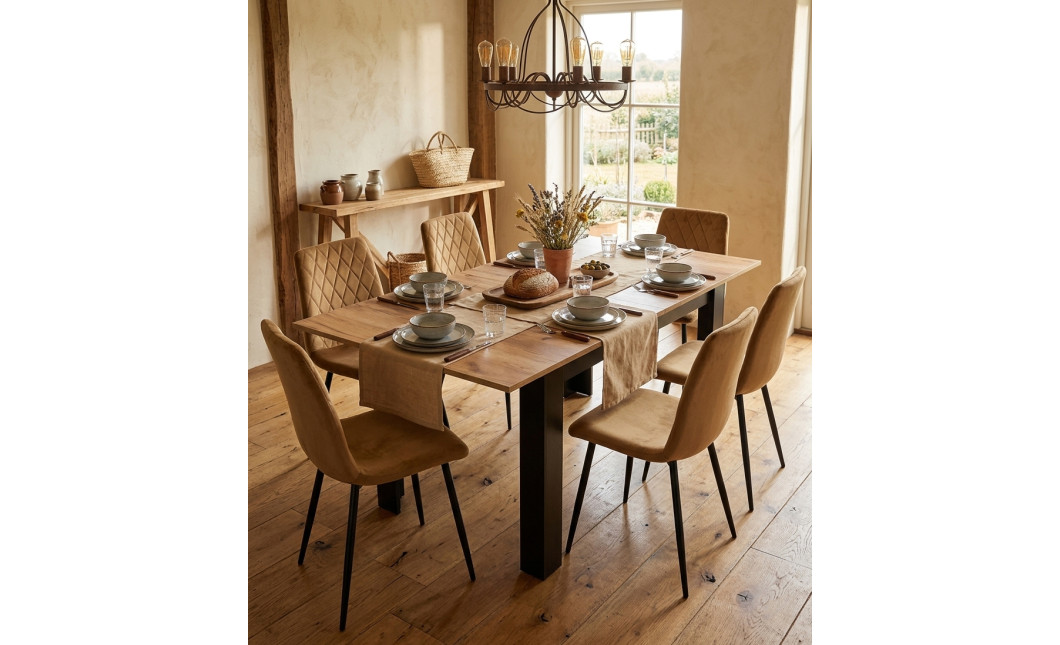 Ausziehtisch NP 120–160x80 Craft + Schwarz (100155161)