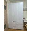 Kleiderschrank Doros Gelar mit Drehtüren Weiß 3 Türen 116,2x49,5x203,4 (80397641)