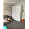 Kleiderschrank Doros Gelar mit Drehtüren Weiß 4 Türen 155x49,5x203,4 (80397642)