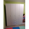 Kleiderschrank Doros Gelar mit Drehtüren Weiß 4 Türen 155x49,5x203,4 (80397642)
