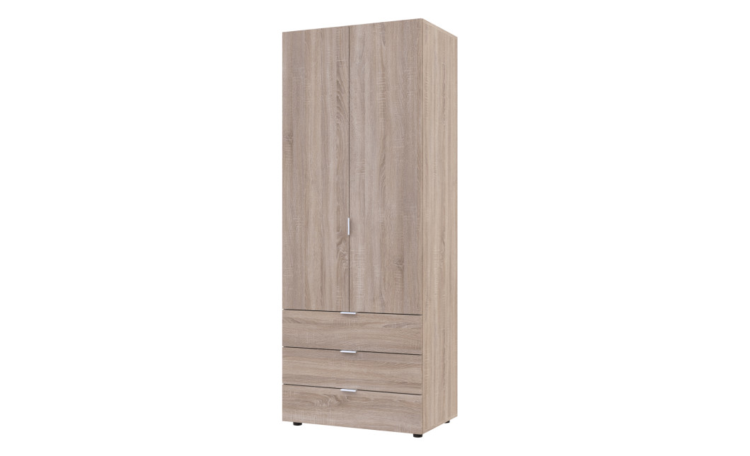 Kleiderschrank Doros Gelar mit Drehtüren Sonoma Eiche 2 Türen 77,5x49,5x203,4 (80737022)