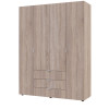Kleiderschrank Doros Gelar mit Drehtüren Sonoma Eiche 4 Türen 155x49,5x203,4 (80397560)