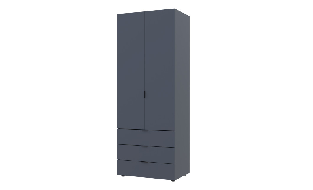 Kleiderschrank Doros Gelar mit Drehtüren Graphitgrau 2 Türen 77,5x49,5x203,4 (80737023)