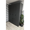Kleiderschrank Doros Gelar mit Drehtüren Graphitgrau 4 Türen 155x49,5x203,4 (80737075)