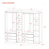 Kleiderschrank Doros Gelar Set Weiß 2+4 Türen 232,5x49,5x203,4 (42002124)