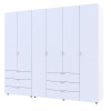 Kleiderschrank Doros Gelar Set Weiß 2+4 Türen 232,5x49,5x203,4 (42002124)