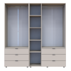 Kleiderschrank Doros Gelar Set mit Drehtüren Kaschmir 2+3 Türen 193,7x49,5x203,4 (80737638)
