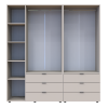 Kleiderschrank Doros Gelar Set mit Drehtüren Kaschmir 2+3 Türen 193,7x49,5x203,4 (80737638)