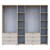 Kleiderschrank Doros Gelar Set mit Drehtüren Kaschmir 2+4 Türen 232,5x49,5x203,4 (80737639)